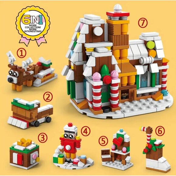 Holiday Gingerbread House Building Block Set – 337 Pieces of Festive Fun - Picture 1 of 5